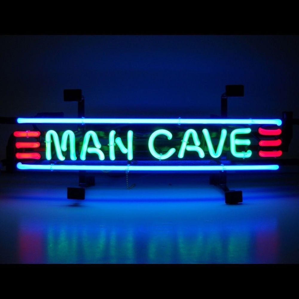 MAN CAVE SMALL RED GREEN & BLUE NEON SIGN