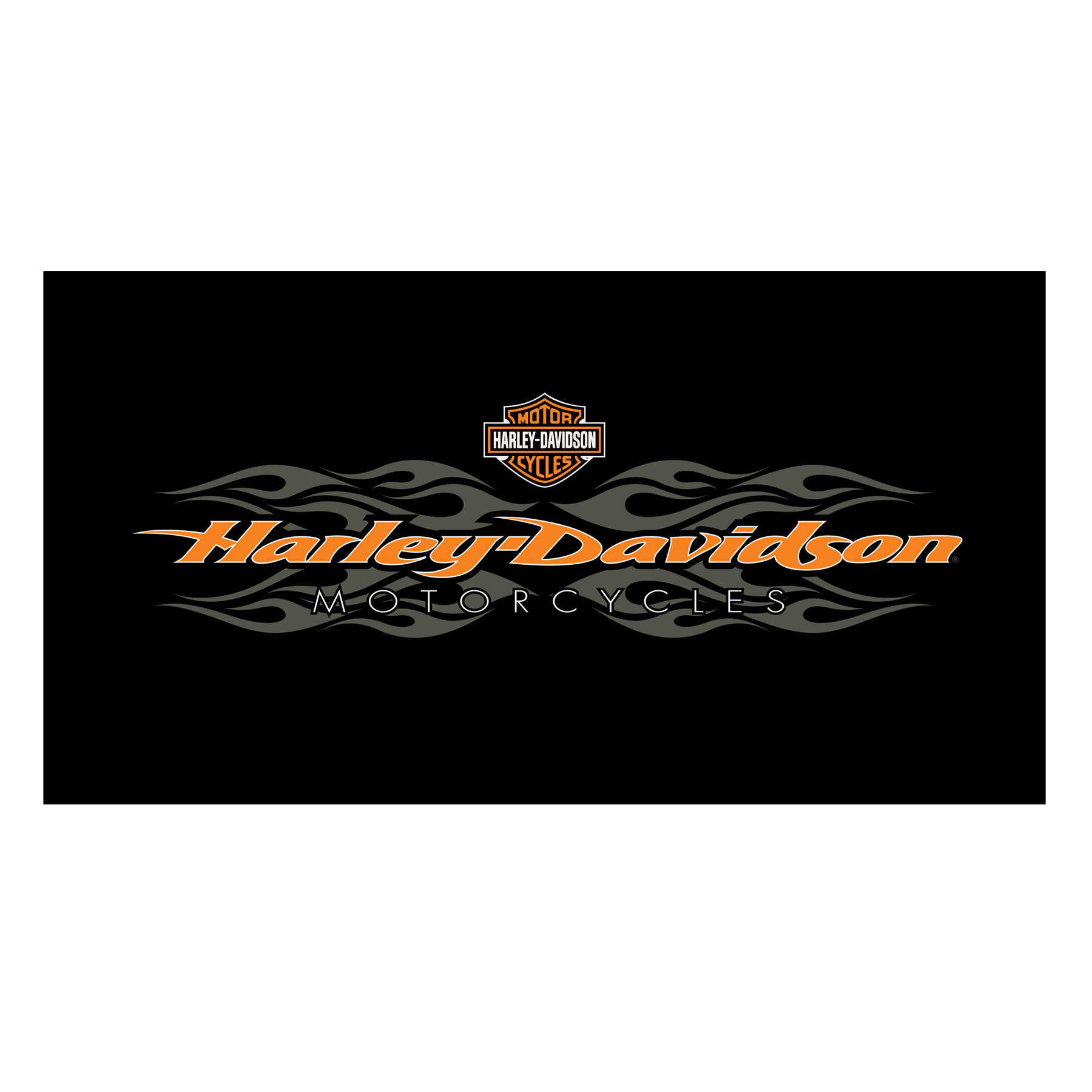 Harley-Davidson radical flames billiard cloth 8
