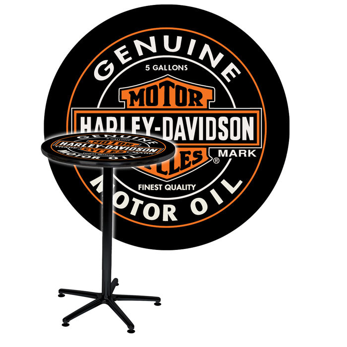 Harley-Davidson Oil Can Cafe Pub Table HDL-12316
